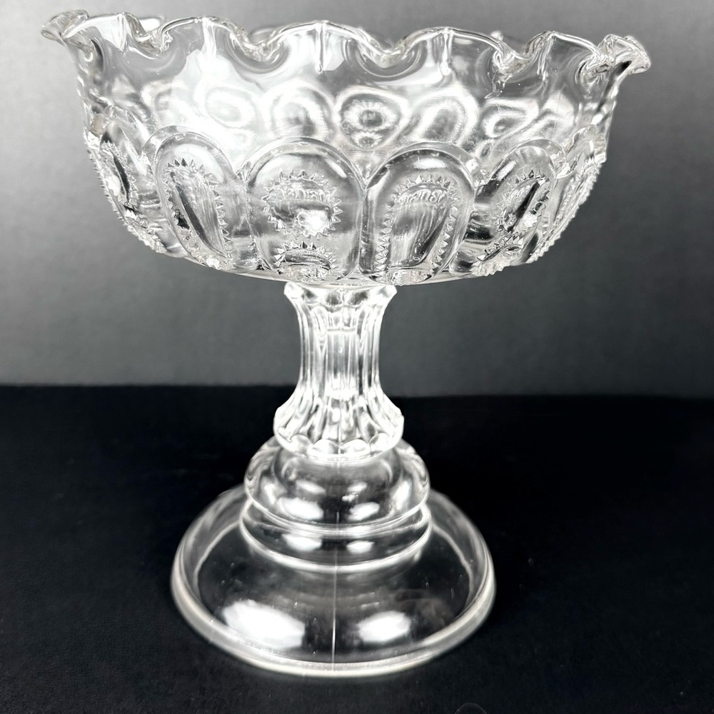 Antique Flint Glass Complany EAPG "808" pattern/Insiana compote/footed bowl.